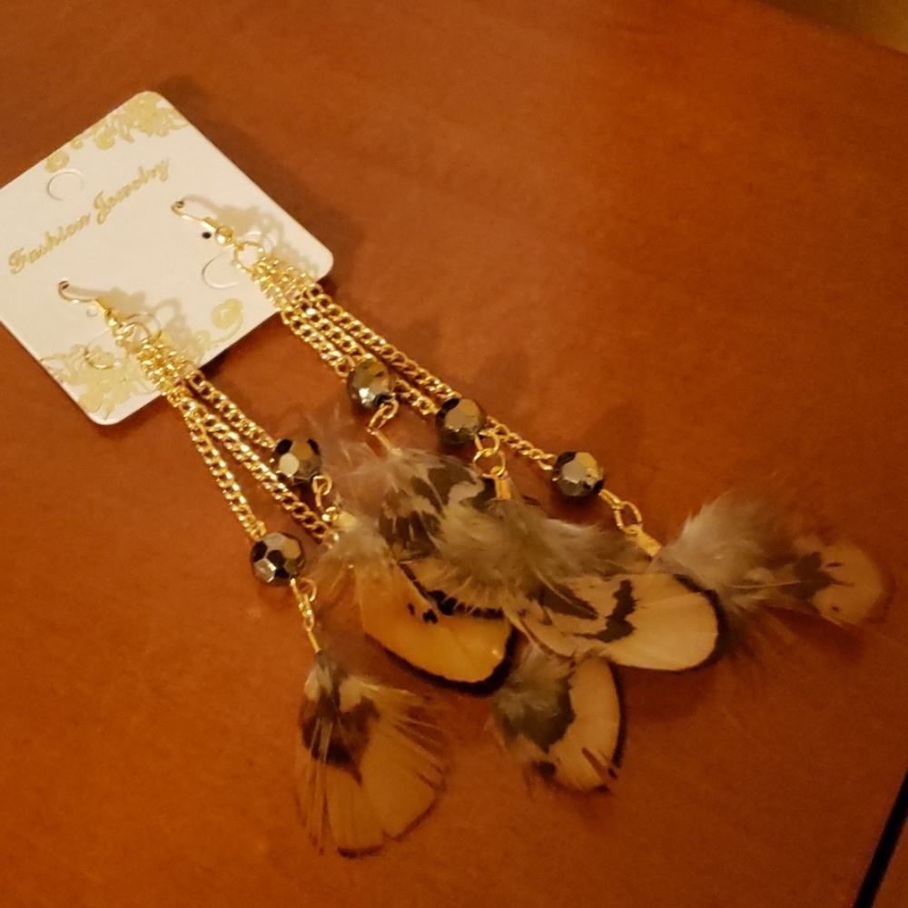 Multiple Feathers Earrings